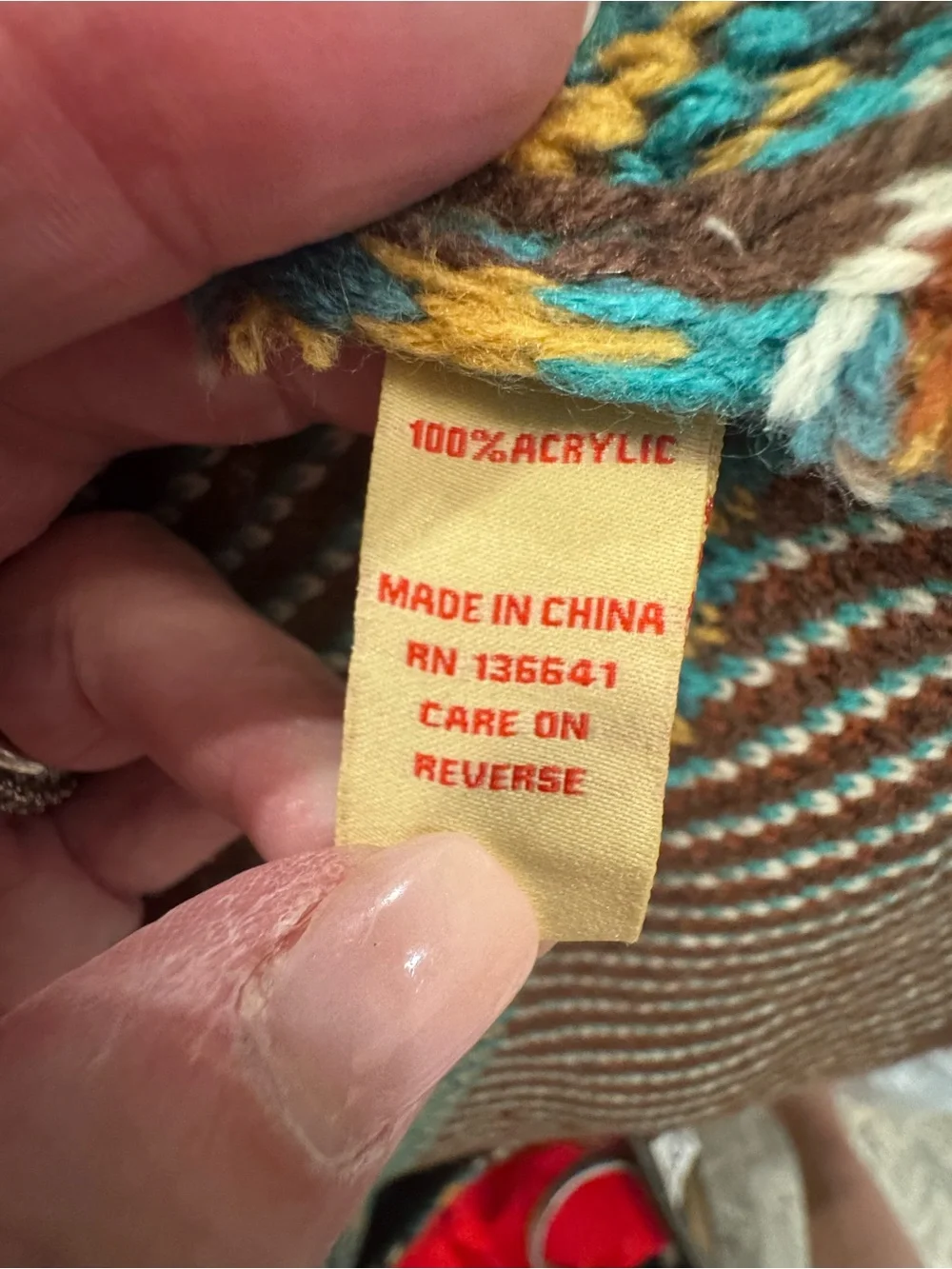 Turquoise & Brown Aztec Shawl-Collar Cardigan Sweater